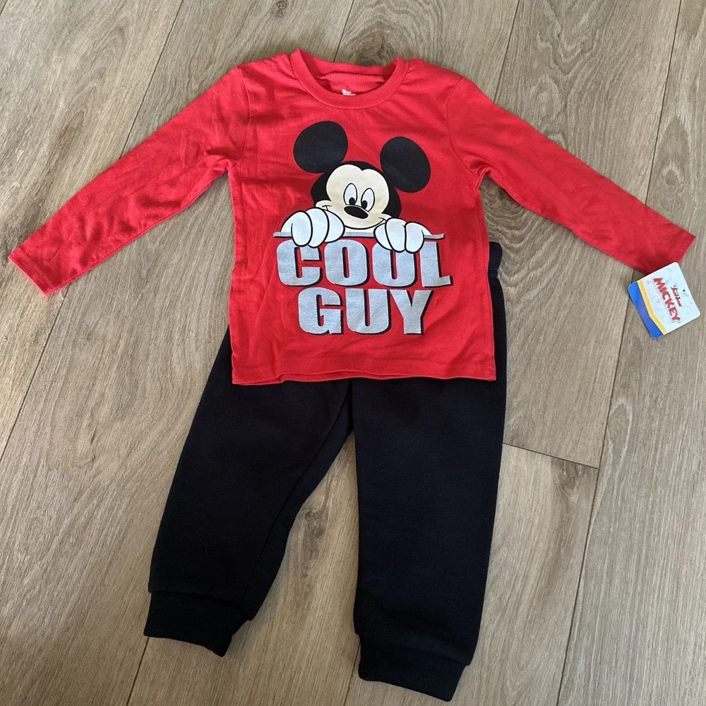 Disney Junior Mickey‎ Mouse Cool Guy Toddler 2T Jogger Set NEW